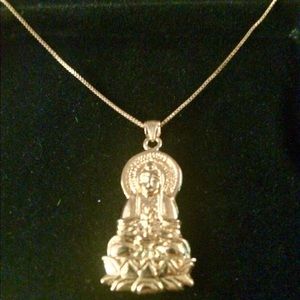 Kwan Yin pendant with chain